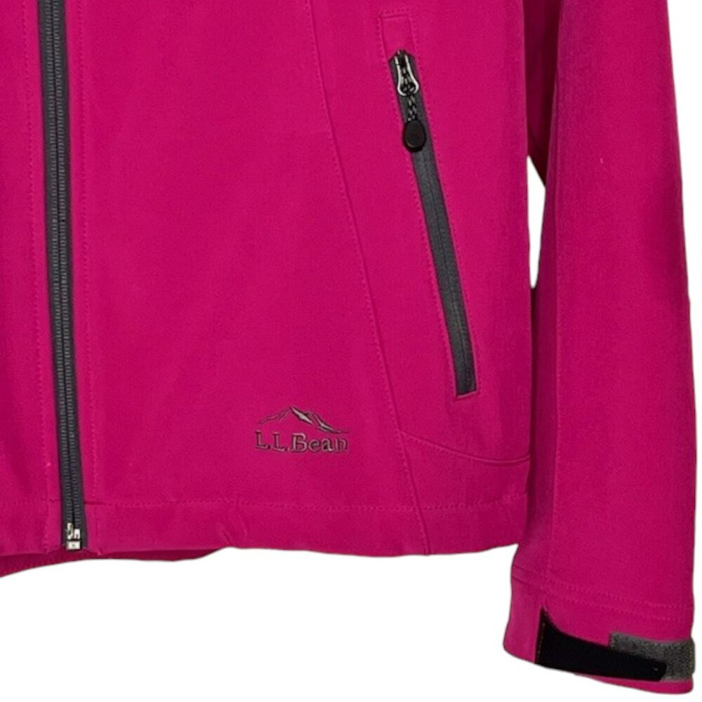 L.L. Bean Windproof Softshell Lined Jacket Poly G… - image 4